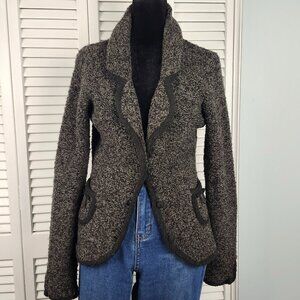 Anthro Sleeping on Snow Chunky Knit Cardigan Blazer size M Academia Bookcore